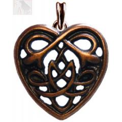 CELTIC HEART Altbronze (Kettenanhänger)