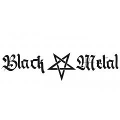 Black Metal + Pentagram [long] Carsticker