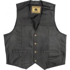 Leather vest with knobs