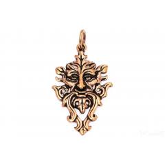 The Green Man - Bronze Pendant