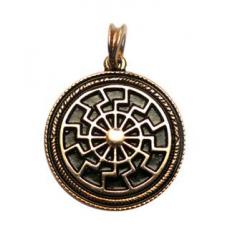 Black Sun (Pendant in gold)