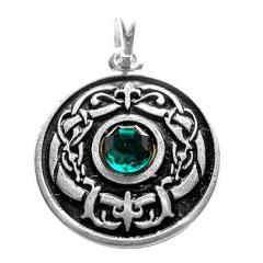 Dragoneye Darkgreen (Pendant in silver)