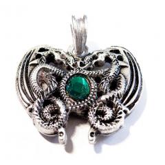 Dragonheart Darkgreen (Pendant in silver)