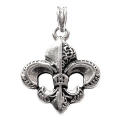 Fleur de Lys L (Kettenanhänger in Silber)