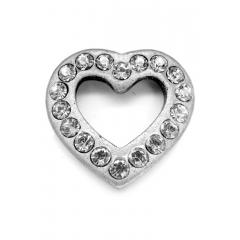 Diamond Heart (Pendant in antiqued silver)