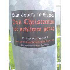 Kein Islam in Europa Propaganda stickers