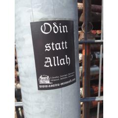 Odin statt Allah Propaganda Aufkleber